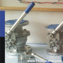 API6d Cast Steel Body 1/4" Flanged Pig Ball Valve